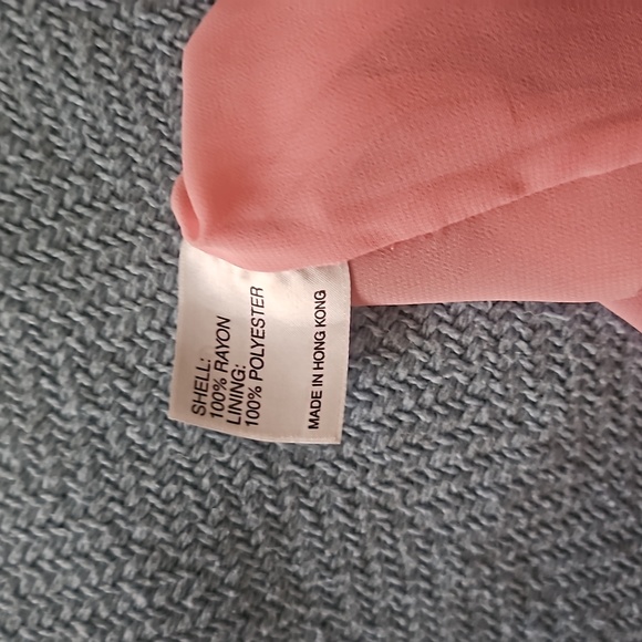 Pink floral dress with pink slip attached. - Picture 4 of 4